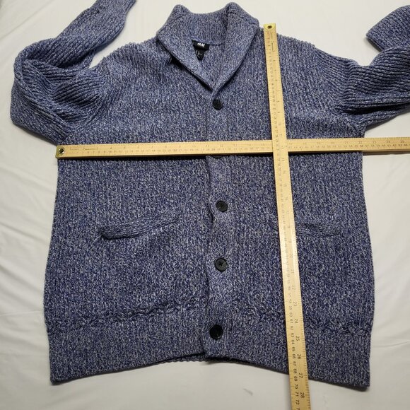 H&M Mens Cardigan Sweater XL Button Up Long Sleeve Pockets Heavyweight Cozy - Picture 10 of 13